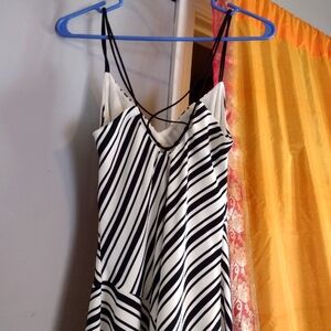 Sun dress, black and white, size 8
